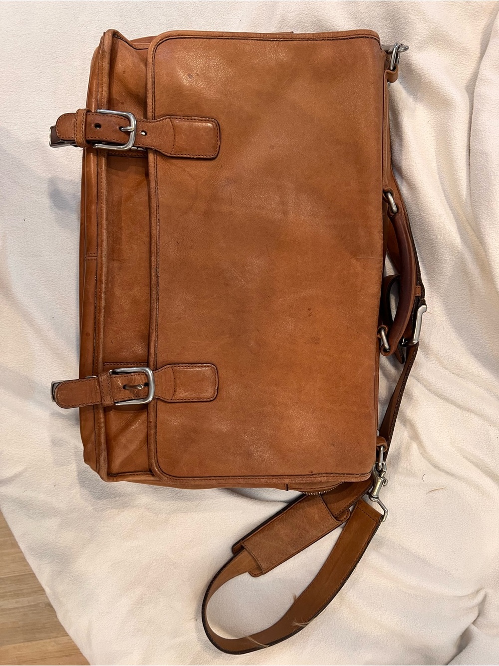 Coach Leather Briefcase Messenger in Tan Brown